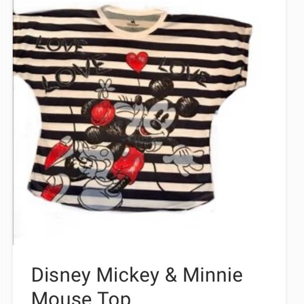 Disney Parks Mickey And Minnie Mouse Love t-shirt sz M